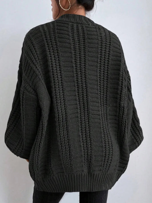 Chunky Knit Button-Up Cardigan