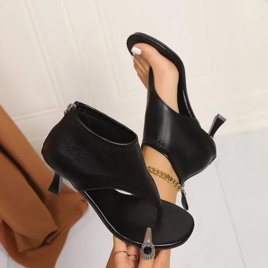 Open Toe Mid Heel Sandals