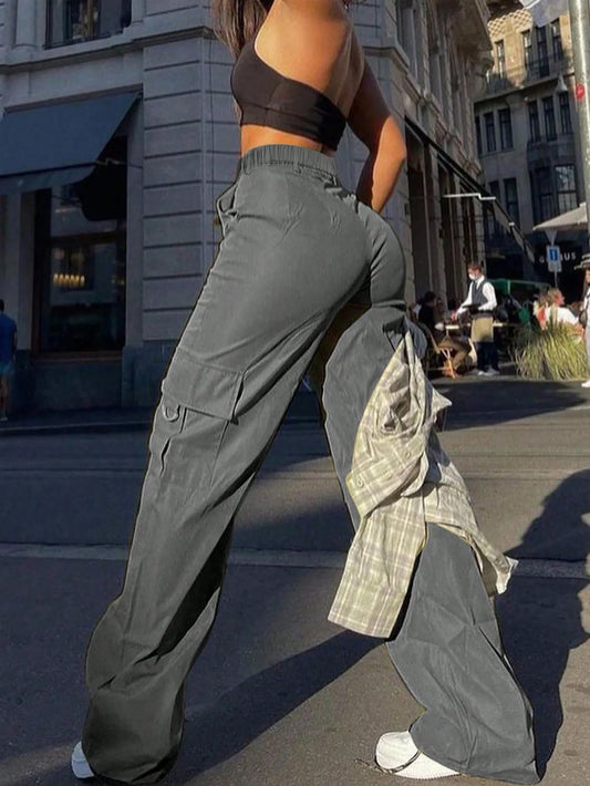 High-Waisted Cargo Pants