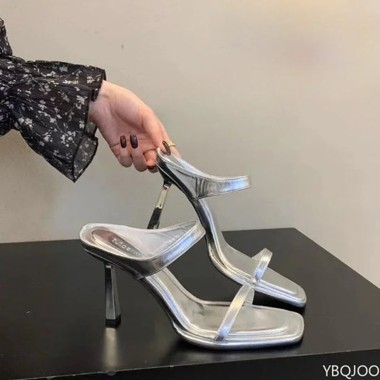 Square Toe Strappy High Heel Sandals