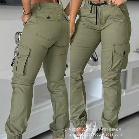 Khaki Slim-Fit Cargo Jogger Pants