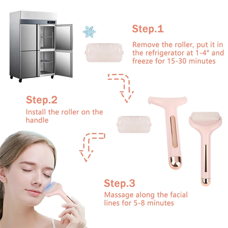 Ice Roller for Face & Eyes – Cooling Facial Massager