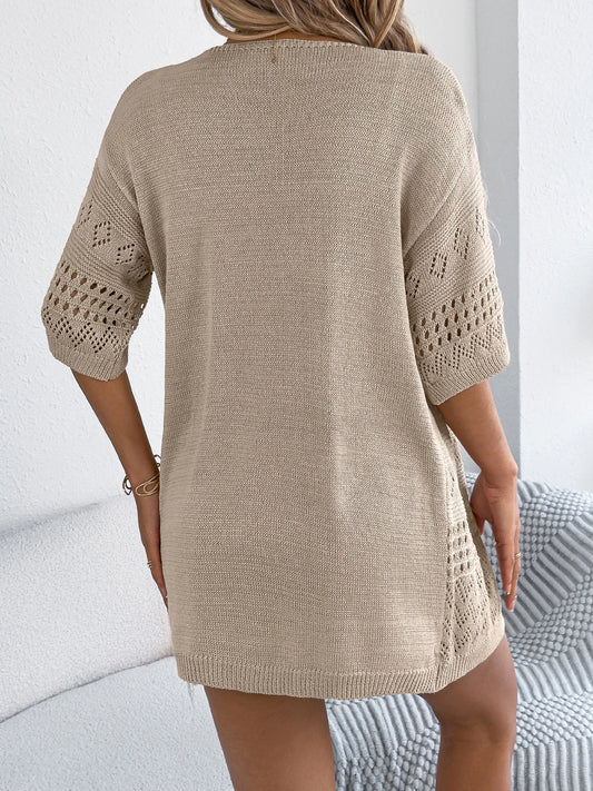 Light Knit Open Cardigan