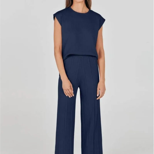 Women’s Sleeveless Top & Wide-Leg Pants Two-Piece Set
