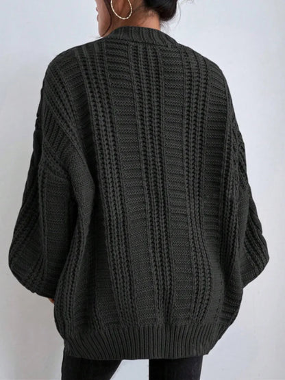 Chunky Knit Button-Up Cardigan