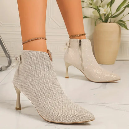 Stiletto Pointed Toe Ankle Boots