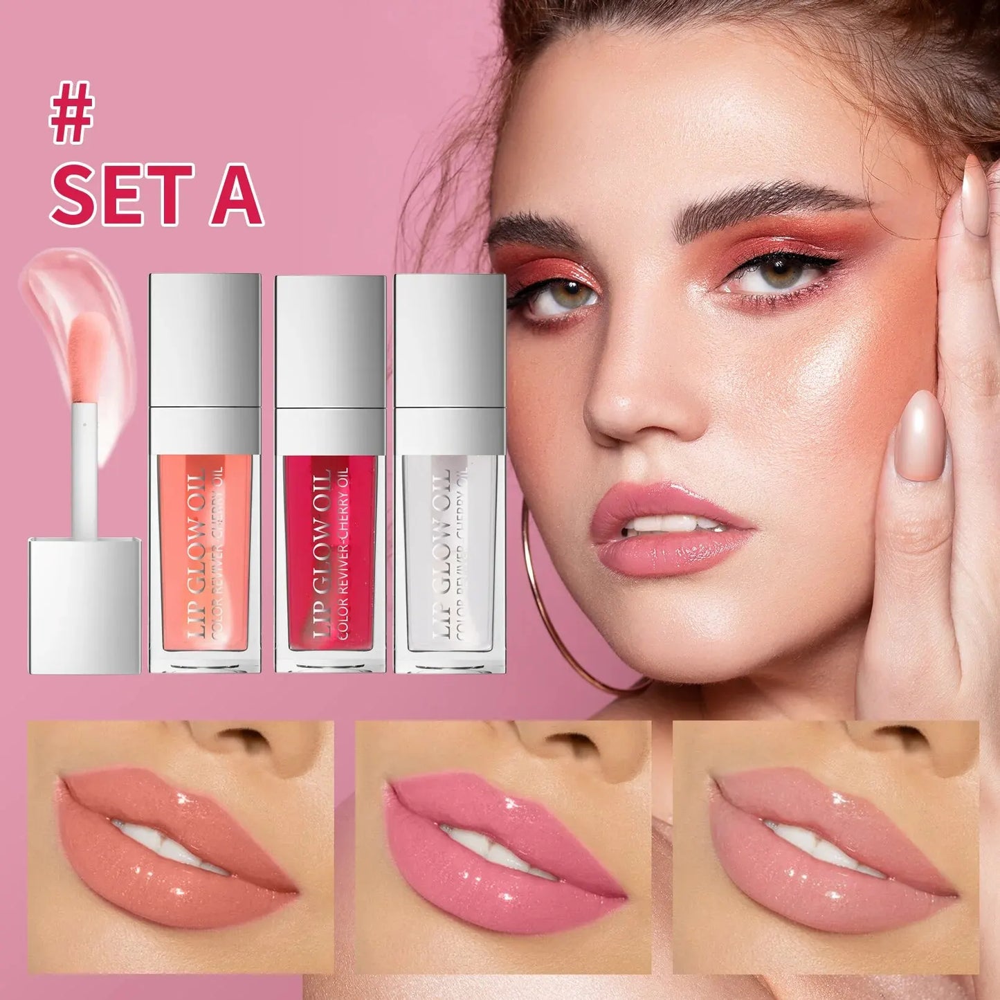 Crystal Jelly Lip Glow Oil Set