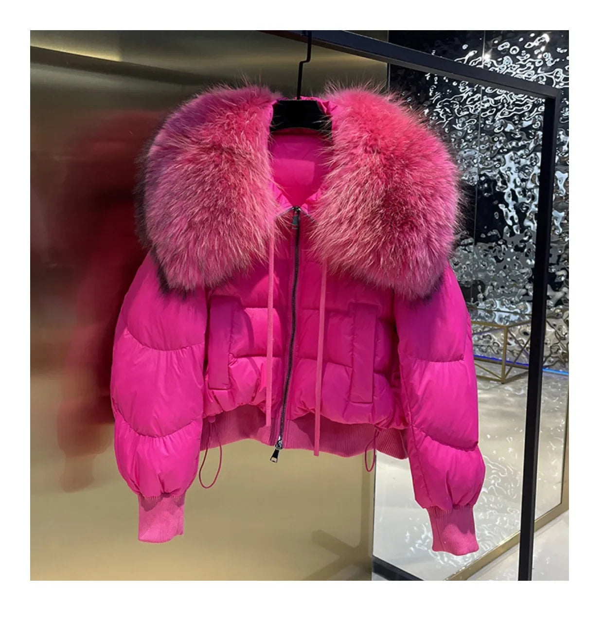 Faux Fur Collar Puffer Jacket