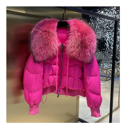 Faux Fur Collar Puffer Jacket