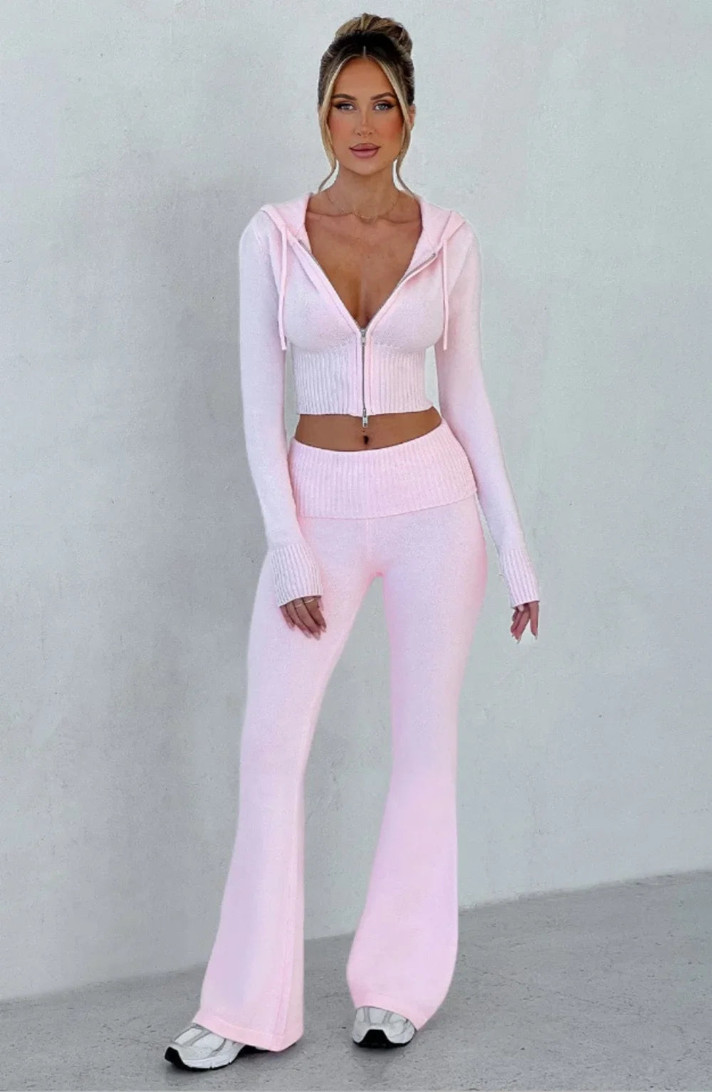 Flare Zip-Up Hoodie Lounge Set
