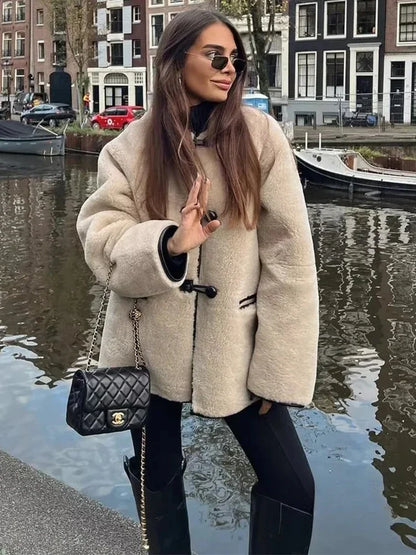 Oversized Borg Teddy Coat