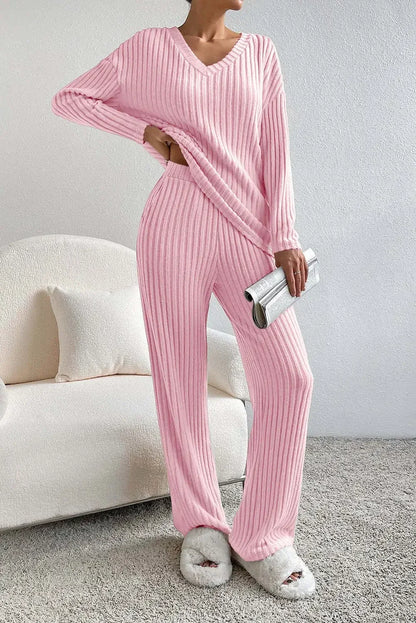 Ribbed Knit Lounge Set