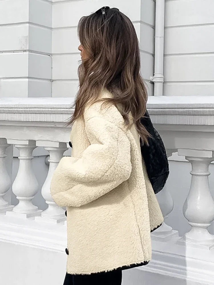 Oversized Borg Teddy Coat