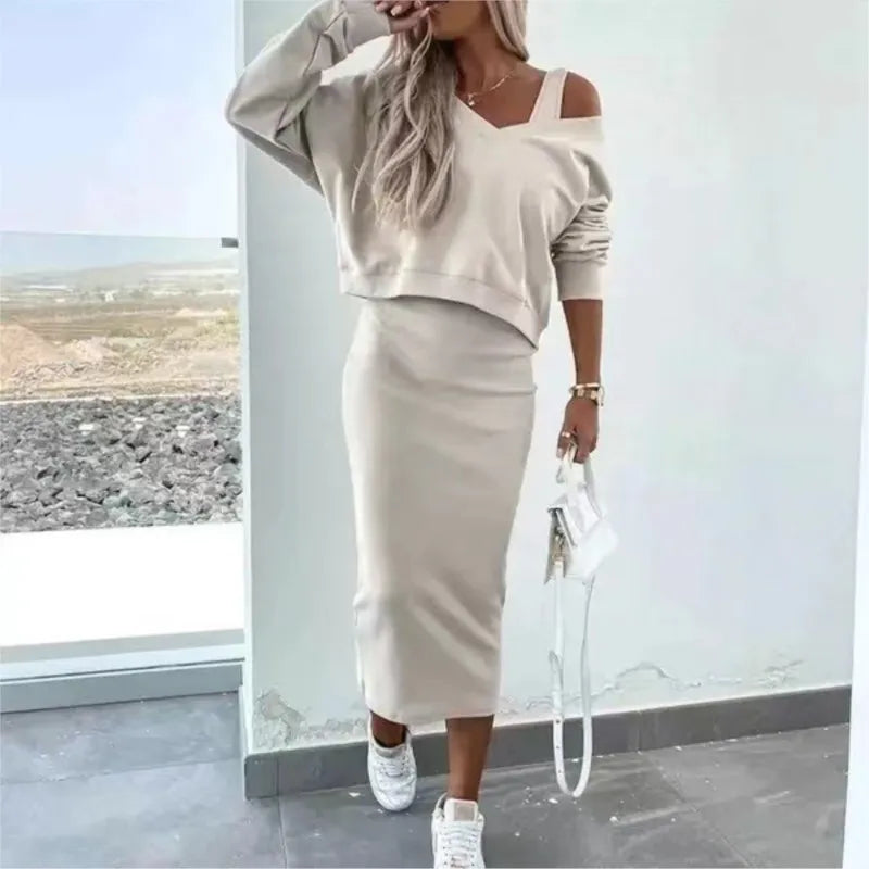 Two-Piece Casual Knit Set