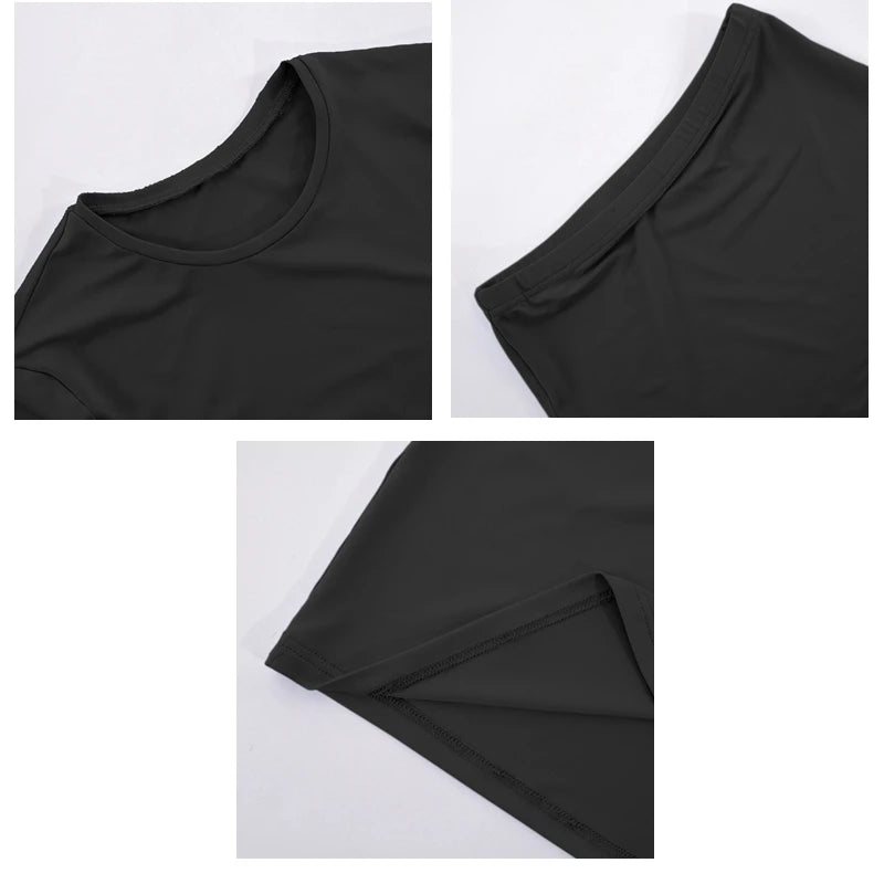 Long Sleeve Crop Top & Midi Skirt Set