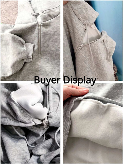 Oversized Half-Zip Hoodie