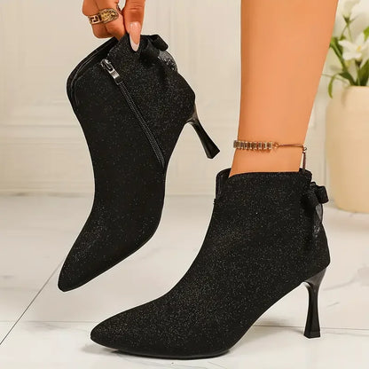 Stiletto Pointed Toe Ankle Boots