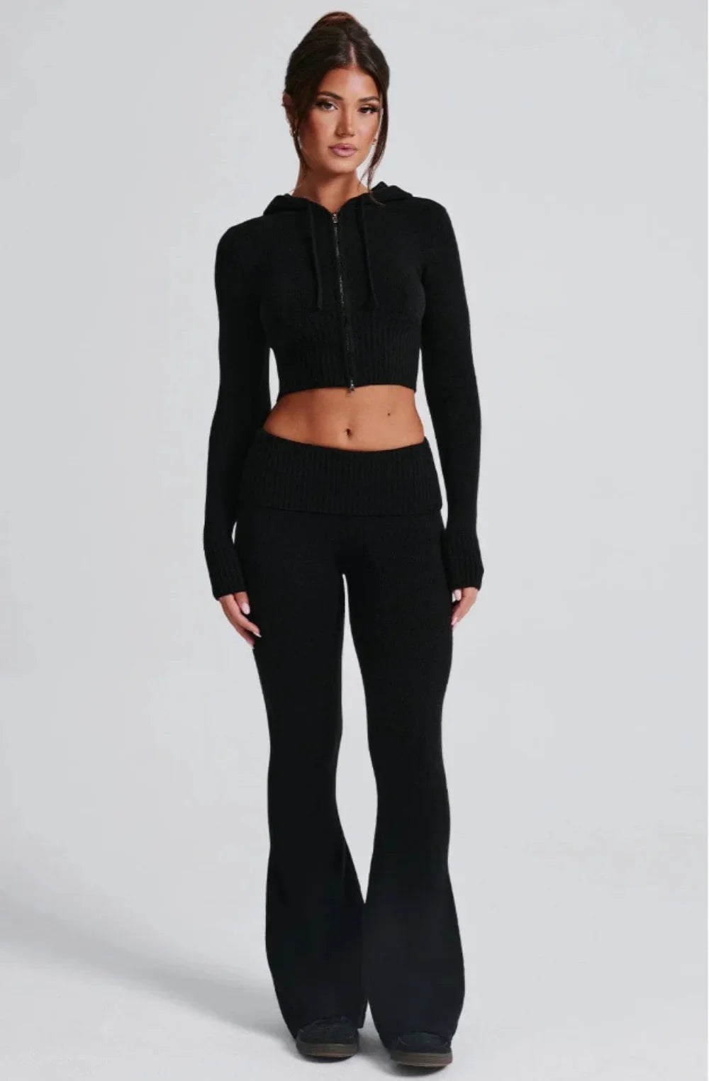 Flare Zip-Up Hoodie Lounge Set