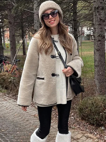 Oversized Borg Teddy Coat