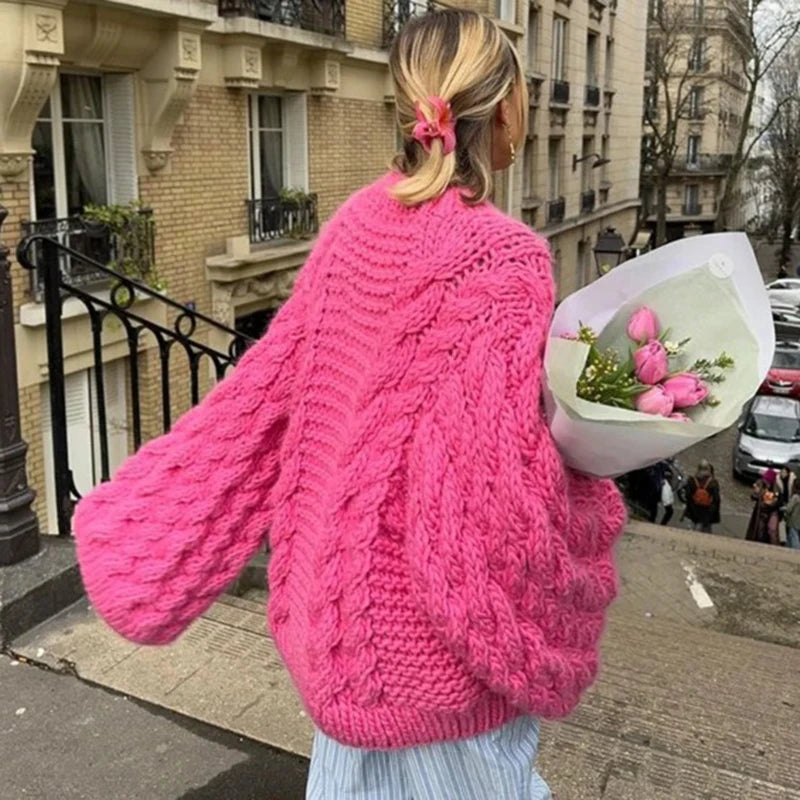 Chunky Cable Knit Oversized Sweater