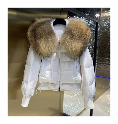 Faux Fur Collar Puffer Jacket
