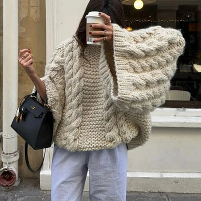 Chunky Cable Knit Oversized Sweater