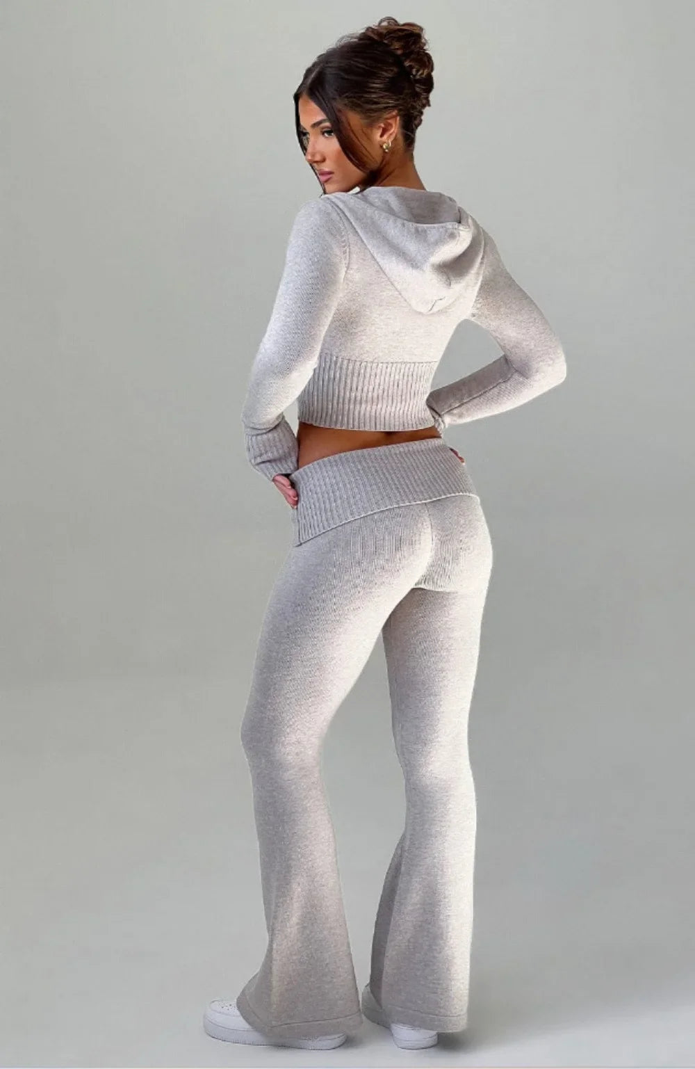 Flare Zip-Up Hoodie Lounge Set