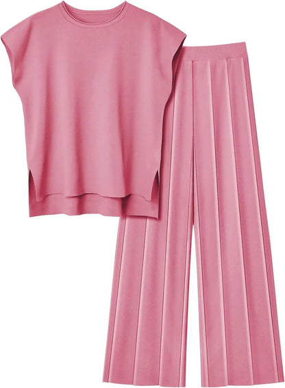 Women’s Sleeveless Top & Wide-Leg Pants Two-Piece Set