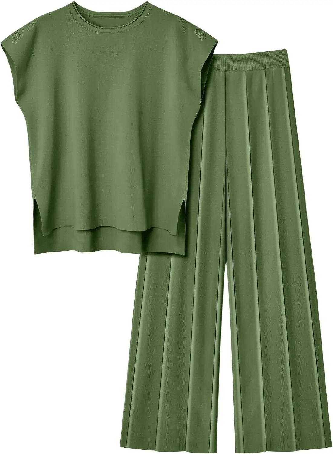 Women’s Sleeveless Top & Wide-Leg Pants Two-Piece Set