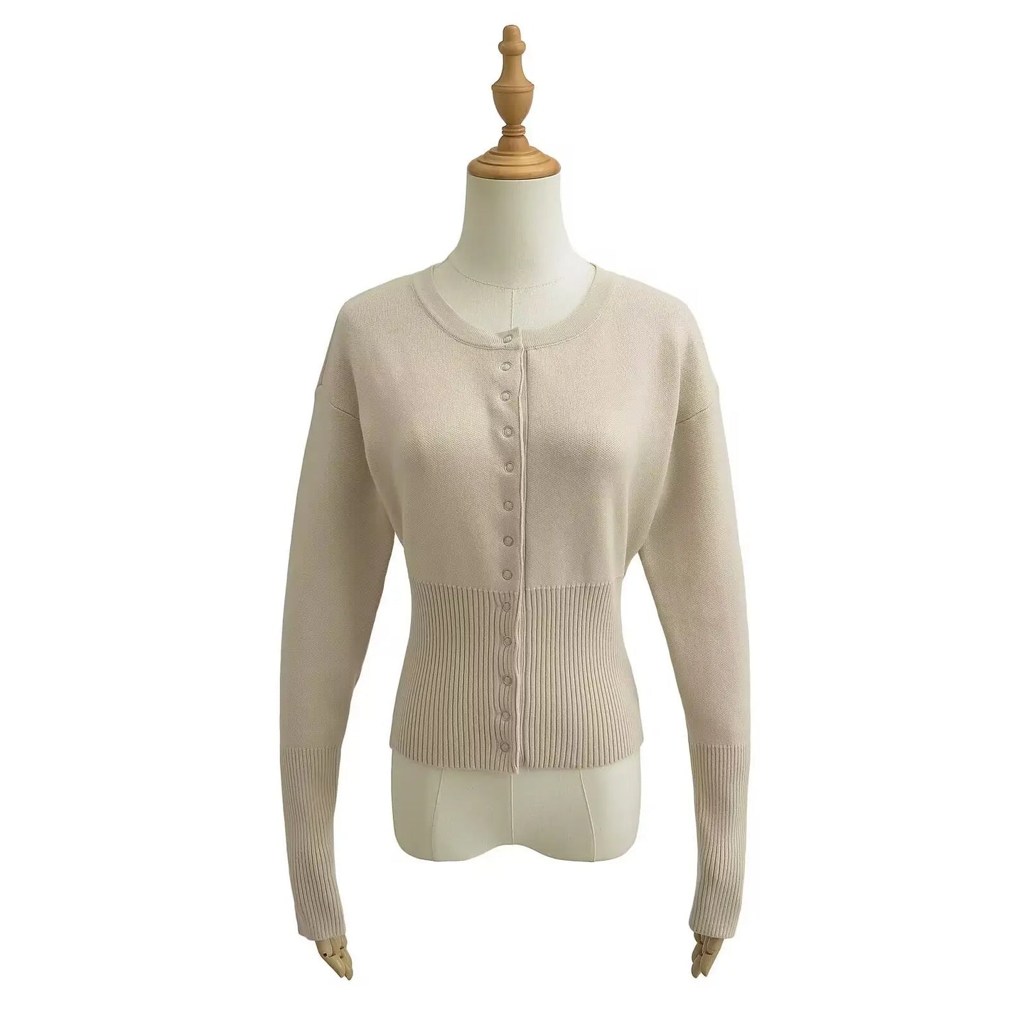 Ribbed Slim-Fit Knit Cardigan