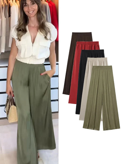Wide-Leg Palazzo Pants