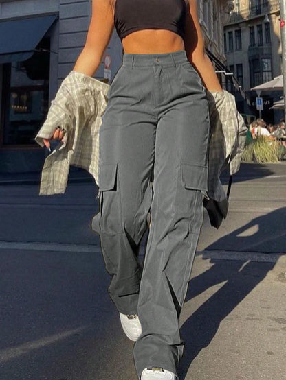 High-Waisted Cargo Pants