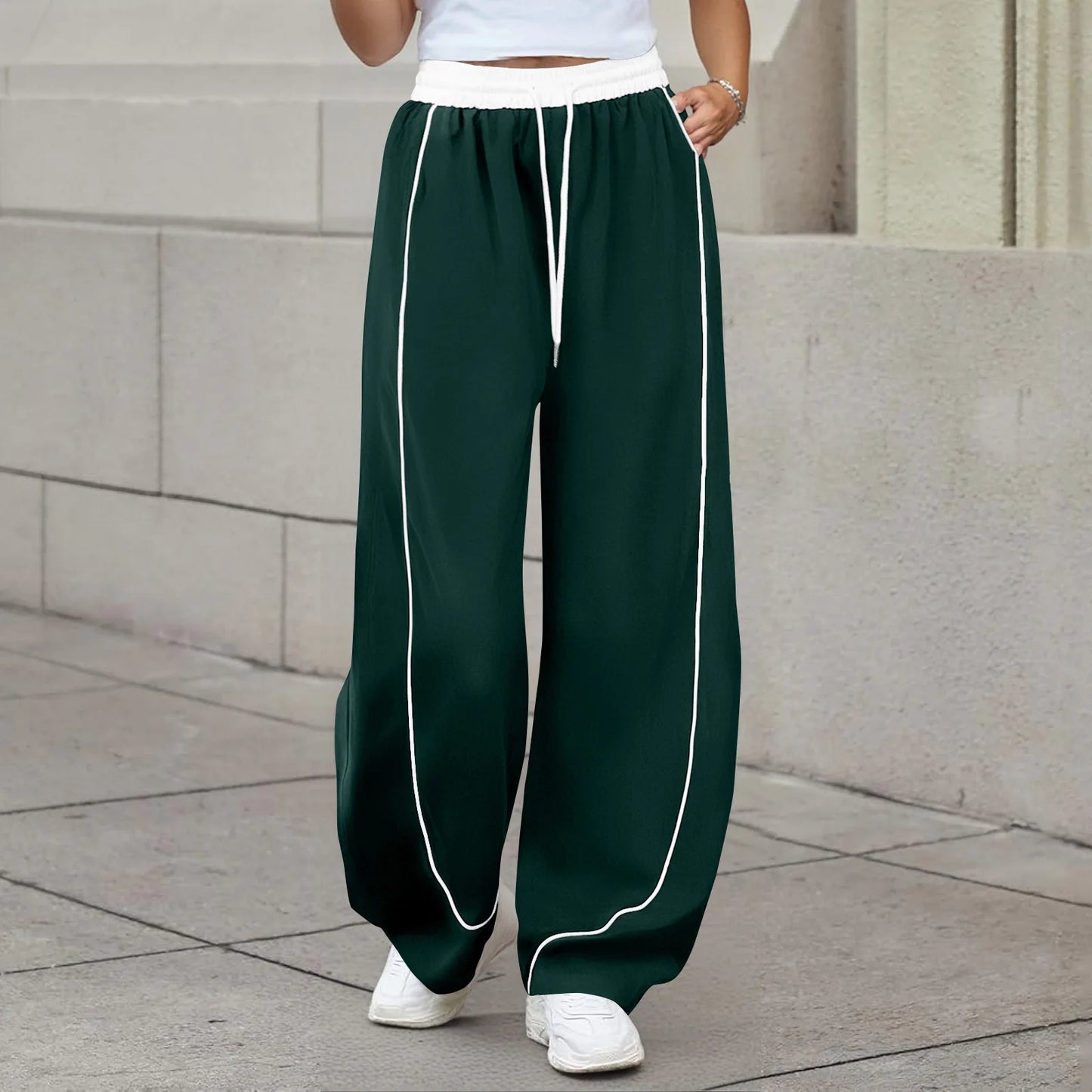 Women's Wide-Leg Drawstring Pants
