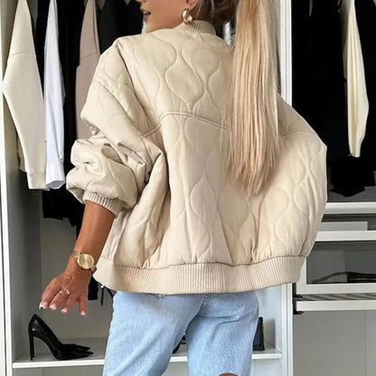 Oversize Quilted Bomber Jacket