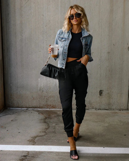 High-Waist Jogger Pants