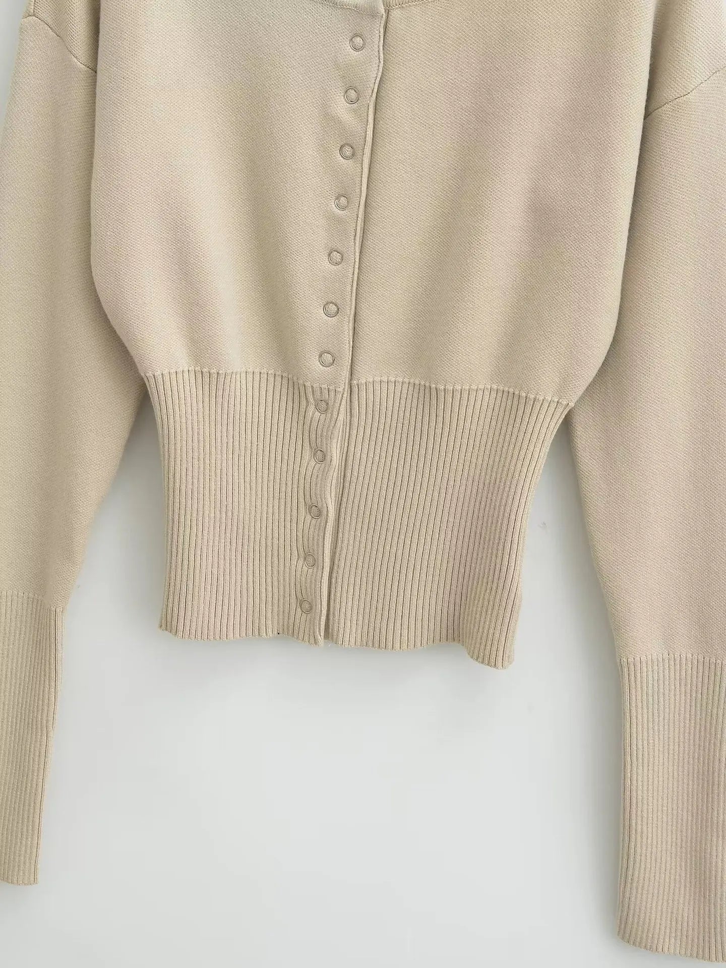 Ribbed Slim-Fit Knit Cardigan