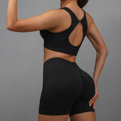 Seamless Sports Bra & Shorts Yoga Set