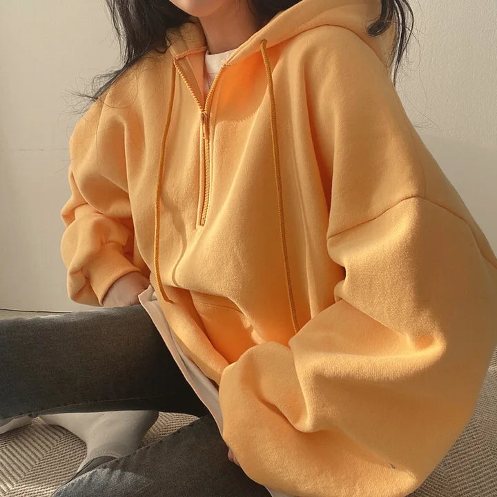 Oversized Half-Zip Hoodie