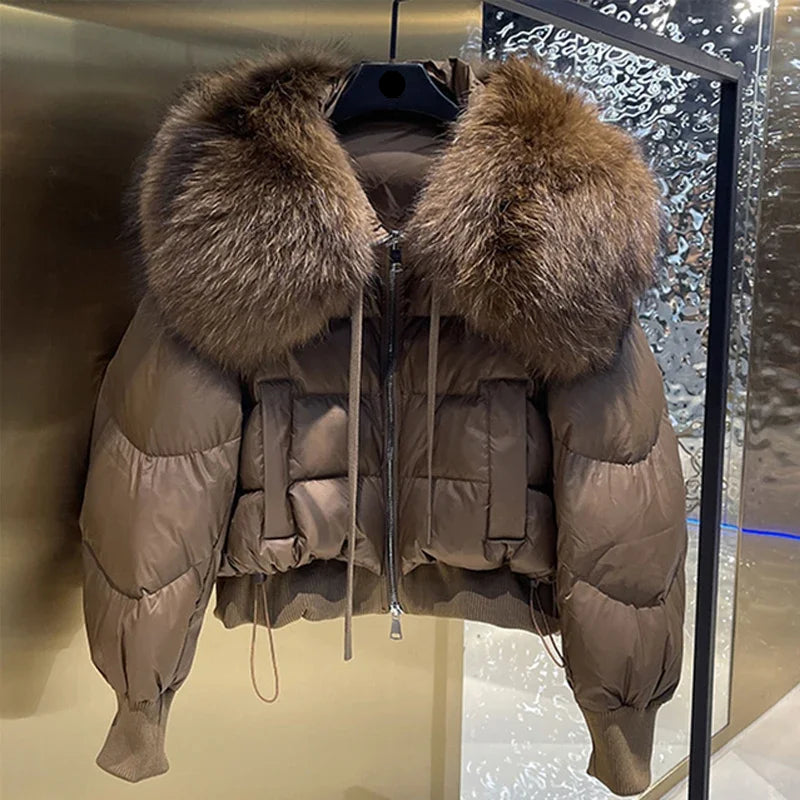 Faux Fur Collar Puffer Jacket