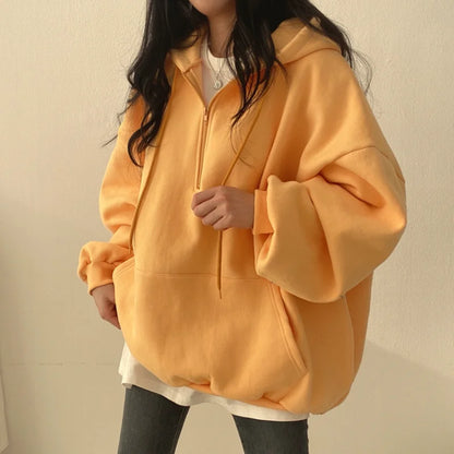 Oversized Half-Zip Hoodie