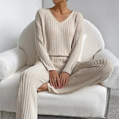 Ribbed Knit Lounge Set