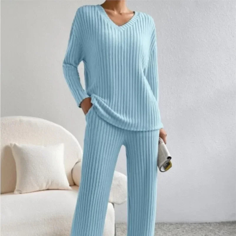 Ribbed Knit Lounge Set