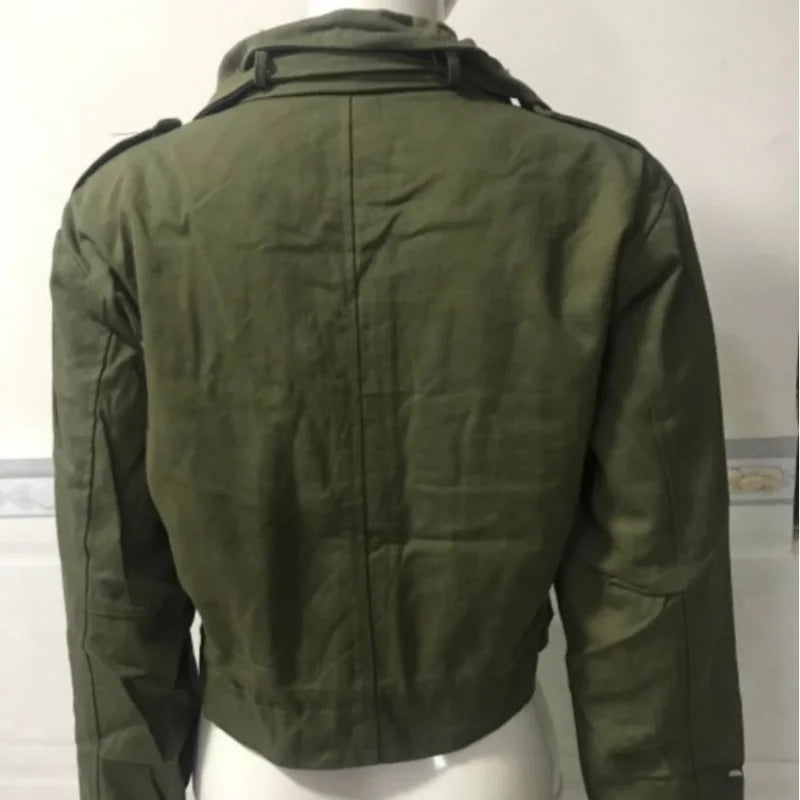 Utility Cropped Zip-Up Jacket
