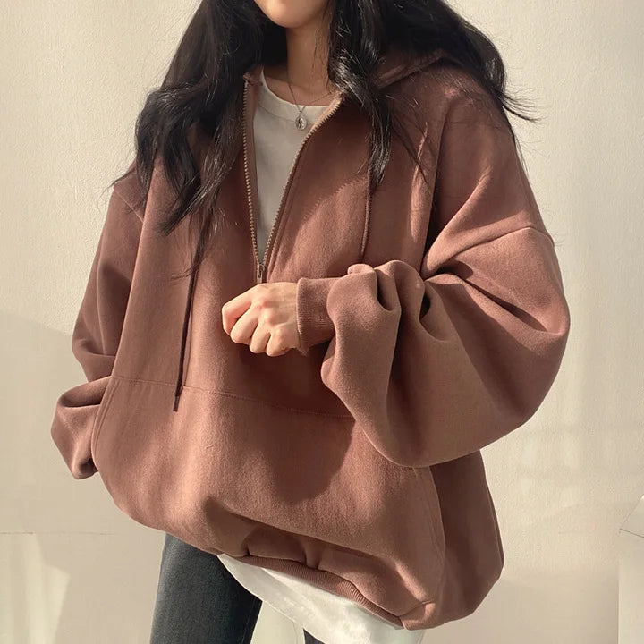 Oversized Half-Zip Hoodie