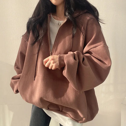 Oversized Half-Zip Hoodie