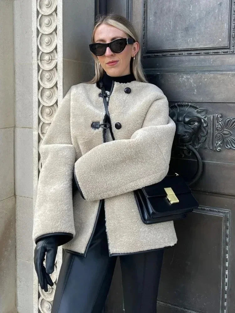 Oversized Borg Teddy Coat