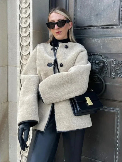 Oversized Borg Teddy Coat