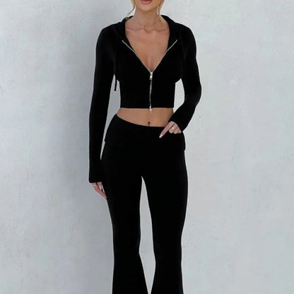 Flare Zip-Up Hoodie Lounge Set