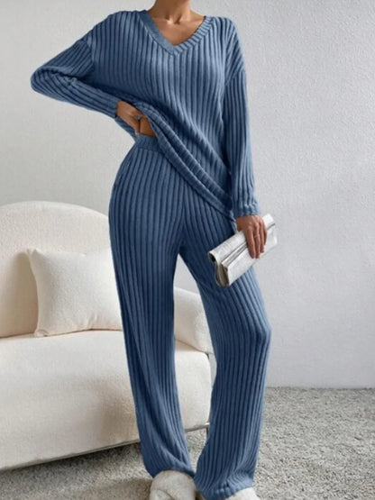 Ribbed Knit Lounge Set