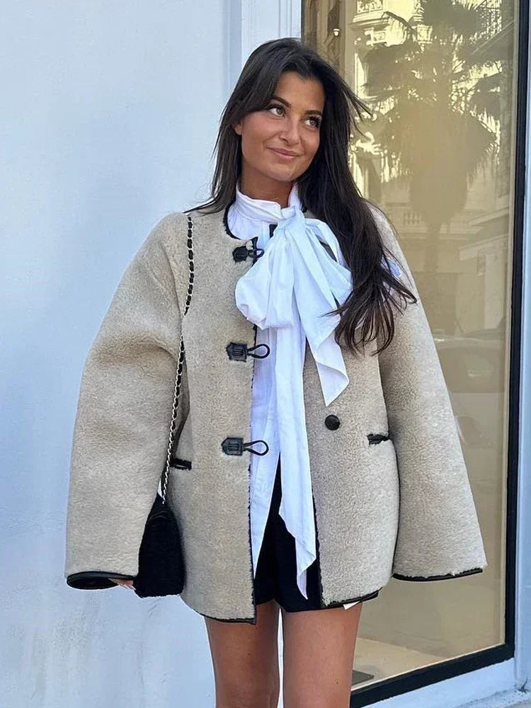 Oversized Borg Teddy Coat
